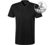RAGMAN Shirt schwarz im Doppelpack V-Neck, S