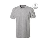 RAGMAN Regular Fit T-Shirt Rundhals Doppelpack grau, Melange