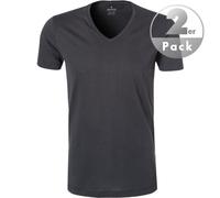 RAGMAN Body Fit T-Shirt V-Ausschnitt Doppelpack marine, Einfarbig