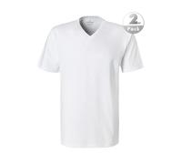 Ragman Herren Doppelpack - 2 T-Shirts Long & Tall mit V-Ausschnitt , Weiß , XXL