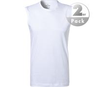RAGMAN Tanktops Herren Slim Fit Kurzarm Rundhals Baumwolle weiß, S