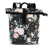 Ragusa-Trade Bench Hydro Mini Rolltop Rucksack Damen & Herren, Daypack, Backpack, 34/43 x 27 x 10 cm, 13 L Volumen, dunkel Blumen