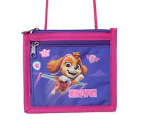 Ragusa-Trade Paw Patrol Chase Marshall Rubble Geld- und Brustbeutel, mit Reißverschluss, Kordelband, Geldscheinfach und Münzfach, lila/pink, ca. 14 x 12 x 1 cm