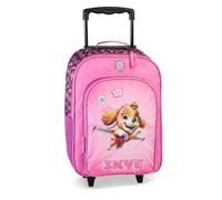 Ragusa-Trade Paw Patrol Chase Marshall Skye Kinder Trolley Kinderkoffer Weichgepäck Polyester 42 x 32 x 16/21 cm - verstellbare und fixierbare Teleskopstange, rosa
