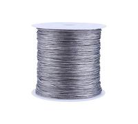 Raguso Grau 100M x 0 , 8 mm Nylon Chinesische Knotenschnur Makramee Armband Herstellung Rattail Makramee Faden Schnur Nylon Perlenschnur DIY Armbänder und Halsketten Schmuckherstellung