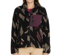 Fleecejacke RAGWEAR "ALARIS", Damen, Gr. M, schwarz, Fleece, Obermaterial: 100% Polyester, bedruckt, figurumspielend hüftlang, Rundhals, elastischer Bund, Jacken (65783417-M) schwarz