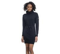 Ragwear Babett Dress Damen Frauen Langarmkleid,Kleid,Freizeitkleid,Sweatkleid,Sweatshirt-Kleid,Winterkleid,Strickkleid,Schwarz,XS