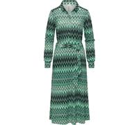 Blusenkleid RAGWEAR "Plantee Print", Damen, Gr. S (36), Normalgrößen, grün, Jersey, Material: 95% Viskose, 5% Elasthan, figurumspielend kniebedeckend, Rundhals, Ärmel ohne Ärmelschlitz, Kleider Blusen