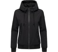 Ragwear Damen leichte wasserdichte Winterjacke kurze Herbstjacke mit Fleecefutter und Kapuze Oggie Warm YOUMODO Black Gr. XS
