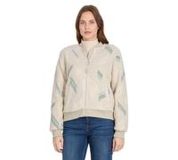 Fleecejacke RAGWEAR "CAIRRO PRINT", Damen, Gr. S, bone, Fleece, Obermaterial: 100% Polyester, gemustert, Basic hüftlang, Rundhals, Jacken Fleecejacke (23130146-S) bone