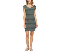 Ragwear CHEGO Damen Frauen Kurzarmkleid,Kleid,Freizeitkleid,Sommerkleid,Shirtkleid,Kurzarm,Taillengürtel,Regular Fit,Dark Green (5021),XXL