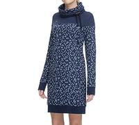 Ragwear Chloe Dress Damen Frauen Langarmkleid,Kleid,Freizeitkleid,Sweatkleid,Sweatshirt-Kleid,Winterkleid,Stehkragen,Blau,XS