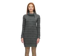 Ragwear Chloe Dress Damen Frauen Langarmkleid,Kleid,Freizeitkleid,Sweatkleid,Sweatshirt-Kleid,Winterkleid,Stehkragen,Grün,XL