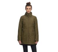 Ragwear DAKKOTA Damen Frauen Parka,Mantel,Übergangsmantel mit Kapuze,Herbstmantel,wasserfest,Grün,S