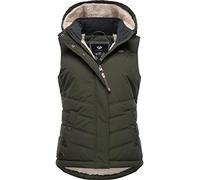 Ragwear Damen ärmellose Outdoorweste warme Winterjacke wasserdicht mit abnehmbarer Kapuze Hesty Intl XS-6XL