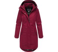 Ragwear Damen atmungsaktiver langer Wintermantel in Wollmantel-Optik warme Winterjacke Jannisa Coat YOUMODO Wine25 Gr. L