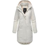 Ragwear Damen atmungsaktiver langer Wintermantel in Wollmantel-Optik warme Winterjacke Jannisa Coat YOUMODO Off White25 Gr. S