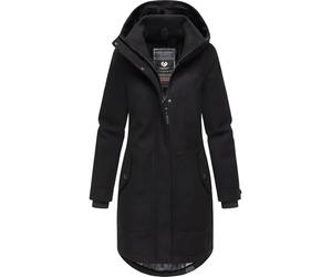 Ragwear Damen atmungsaktiver langer Wintermantel in Wollmantel-Optik warme Winterjacke Jannisa Coat YOUMODO Black Gr. 4XL