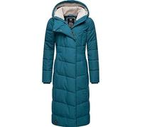 Ragwear Damen atmungsaktiver Wintermantel warmer wasserdichter Steppmantel lang mit Kapuze Pavla Long Intl Deep Ocean23 Gr. M