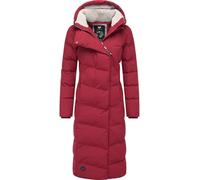Ragwear Damen atmungsaktiver Wintermantel warmer wasserdichter Steppmantel lang mit Kapuze Pavla Long Intl Dark Red25 Gr. 4XL