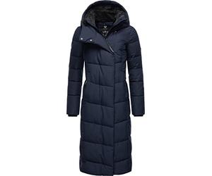 Ragwear Damen atmungsaktiver Wintermantel warmer wasserdichter Steppmantel lang mit Kapuze Pavla Long Intl Navy Gr. XS