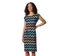 Ragwear Damen bequemes Sommerkleid Kurzarm Midikleid Gemustert mit Stoffgürtel Taggien Print YOUMODO Navy26 Gr. XXL