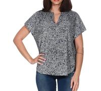 Ragwear Damen Blusenshirt Kinzie Print leichtes Kurzarmshirt mit Alloverprint 2511-10051 Midnight (2000) M