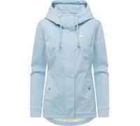 Cordjacke RAGWEAR "Alvena Cordy YOUMODO", Damen, Gr. L (40), hellblau, Material: 98% Baumwolle, 2% Elasthan; Innenfutter: 100% Polyester, figurumspielend hüftbedeckend, hoch geschlossener Ausschnitt,