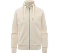 Ragwear Damen Cordjacke weiche Sweatjacke Übergangsjacke in Samt-Haptik Ronette Cordy Ecru Gr. L
