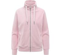 Sweatjacke RAGWEAR "Ronette Cordy", Damen, Gr. XL (42), rosa, Sweatware, Material: 76% Baumwolle, 20% Polyester, 4% Polyester, figurumspielend hüftbedeckend, hoch geschlossener Ausschnitt, Ärmel ohne