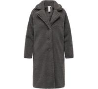 Ragwear Damen eleganter Teddy-Fleecemantel warme lange Übergangsjacke Tedyco YOUMODO Stone Grey Gr. 3XL