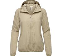 Outdoorjacke RAGWEAR "Vinzie C", Damen, Gr. XS (34), beige, 100% Polyester, casual, lässig geschnitten hüftlang, hoch geschlossener Ausschnitt, Langarm Ärmel ohne Ärmelschlitz elastischer Bund mit Gum