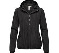 Outdoorjacke RAGWEAR "Vinzie C", Damen, Gr. M (38), schwarz, 100% Polyester, casual, lässig geschnitten hüftlang, hoch geschlossener Ausschnitt, Langarm Ärmel ohne Ärmelschlitz elastischer Bund mit Gu