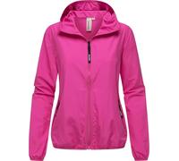 Outdoorjacke RAGWEAR "Vinzie C", Damen, Gr. M (38), pink (magenta), 100% Polyester, casual, lässig geschnitten hüftlang, hoch geschlossener Ausschnitt, Langarm Ärmel ohne Ärmelschlitz elastischer Bund