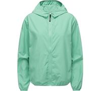 Outdoorjacke RAGWEAR "Vinzie C", Damen, Gr. XL (42), blau (türkis), 100% Polyester, casual, lässig geschnitten hüftlang, hoch geschlossener Ausschnitt, Langarm Ärmel ohne Ärmelschlitz elastischer Bund