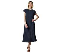 Plisseekleid RAGWEAR "Galit YOUMODO", Damen, Gr. XL (42), Normalgrößen, navy, Material: 65% Polyester, 35% Viskose, figurumspielend ca. Mitte Wade, ohne Ausschnitt, Fledermausärmel, Kleider, Lockeres 