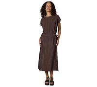 Plisseekleid RAGWEAR "Galit YOUMODO", Damen, Gr. XXL (44), Normalgrößen, schwarz choco, Material: 65% Polyester, 35% Viskose, figurumspielend ca. Mitte Wade, ohne Ausschnitt, Fledermausärmel, Kleider,