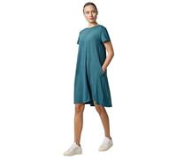 Ragwear Damen festliches Sommerkleid leichtes fließendes Kurzarm Midikleid mit seitlichen Taschen Chickie Ocean Green Gr. S