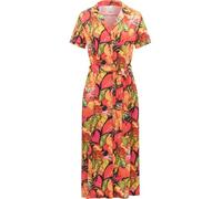 Ragwear Damen festliches Sommerkleid leichtes Kurzarm Midikleid mit Allover-Print Sawira Long Print Multi Combo Gr. S