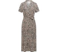 Ragwear Damen festliches Sommerkleid leichtes Kurzarm Midikleid mit Allover-Print Sawira Long Print Brown Gr. S