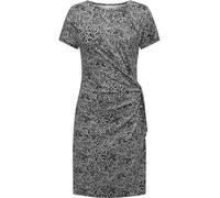 Ragwear Damen gemustertes kurzes Sommerkleid Kurzarm Minikleid mit seitlichem Bindeband Knotta Print YOUMODO Midnight Gr. XXL