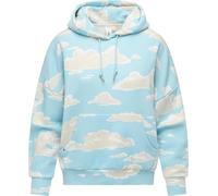 Ragwear Damen Hoodie gemütlicher Pullover mit Verstellbarer Kapuze Pirita Print Cloud Gr. S