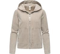 Ragwear Damen Jeansjacke leichte Übergangjsacke in Denim-Optik mit Kapuze Lerris Denim YOUMODO Ecru Gr. L