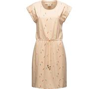 Ragwear Damen Kleid kurzes Sommerkleid Mallory Print Dress Organic Beige Gr. M