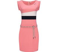 Ragwear Damen Kleid kurzes Sommerkleid mit Bindeband Taraya Organic Pink Gr. M