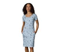 Sommerkleid RAGWEAR "Baomi Summer YOUMODO", Damen, Gr. S (36), Normalgrößen, blau, Material: 100% Baumwolle, tailliert ca. Mitte Oberschenkel, Rundhals, Ärmel ohne Ärmelschlitz Bündchen, Kleider Somme