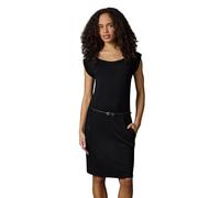 Ragwear Damen Kurzarm Sommerkleid kurzes Minikleid mit schmalem Taillen-Gürtel und Taschen Tagg YOUMODO Black Gr. XL