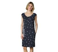 Ragwear Damen Kurzarm Minikleid kurzes Elegantes Sommerkleid mit Taillenkordel Penelope Hearts YOUMODO Navy Gr. XS