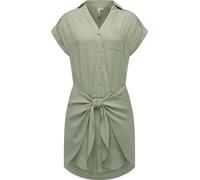 Blusenkleid RAGWEAR "Bahaya", Damen, Gr. L (40), Normalgrößen, braun (dusty), 100% Viskose, modisch, figurumspielend ca. Mitte Oberschenkel, V-Ausschnitt, Kurzarm weit Umschlagbund, Kleider, stylische