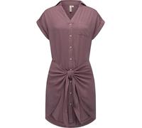 Blusenkleid RAGWEAR "Bahaya", Damen, Gr. L (40), Normalgrößen, rosa, 100% Viskose, modisch, figurumspielend ca. Mitte Oberschenkel, V-Ausschnitt, Kurzarm weit Umschlagbund, Kleider, stylisches Damen S